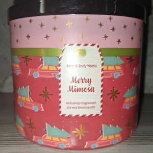 Bath & Body Works MERRY MIMOSA 3-Wick Candle Apple, Champagne, Iced Sugar  NEW!